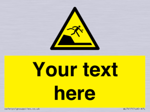 Custom Warning sudden drop in swimming or leisure pools